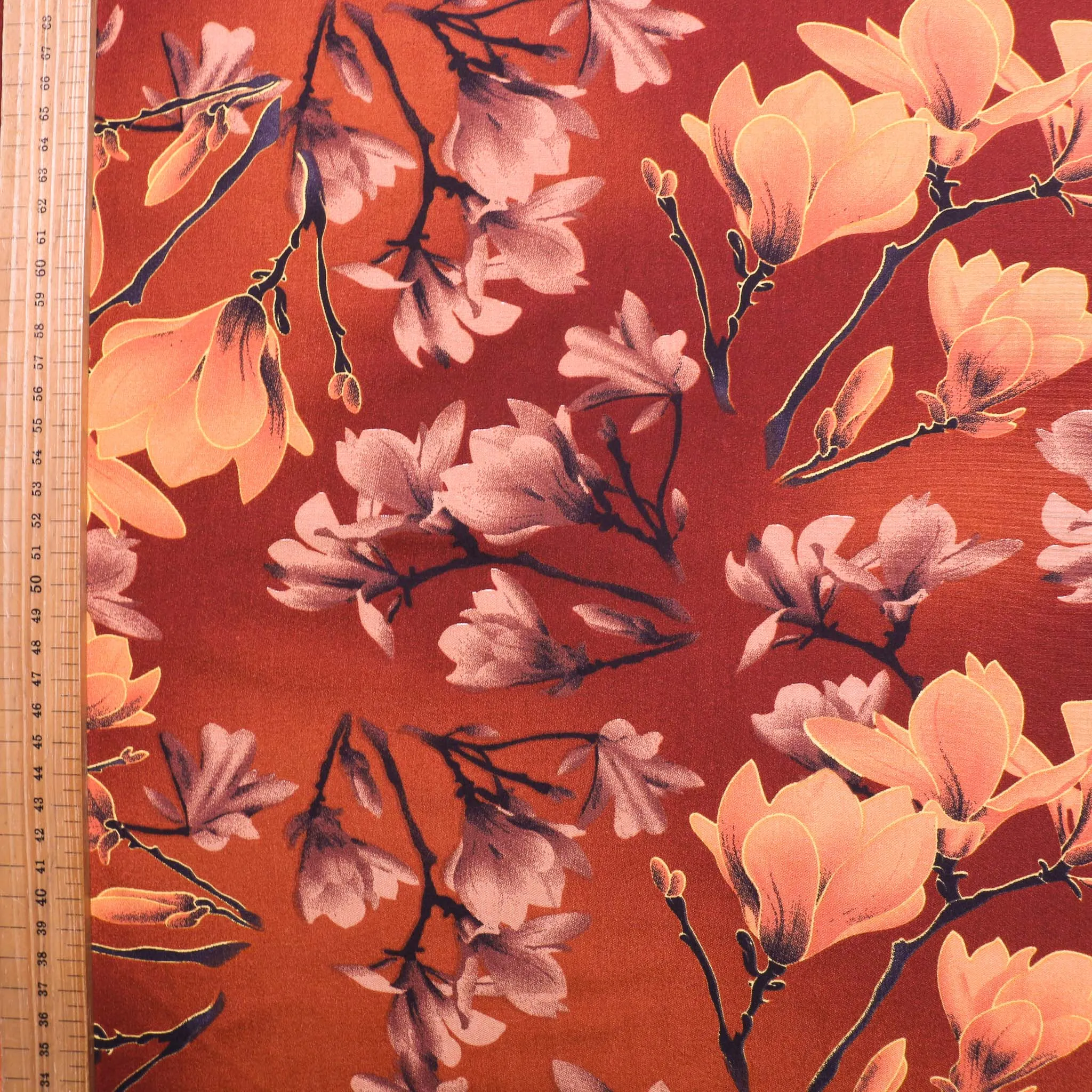 Viscose Lawn Fabric - Burnt orange