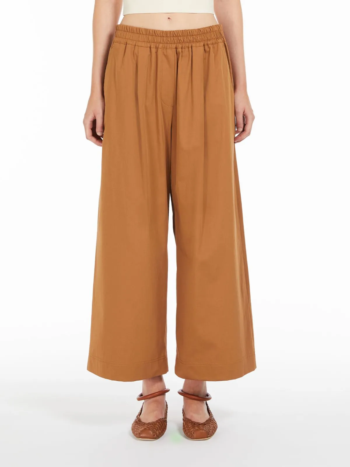 Weekend Maxmara - Placido Cotton Sateen Trousers - Terra Cotta