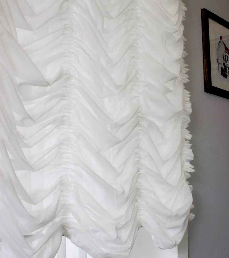 White Voile Austrian Sheer Shades
