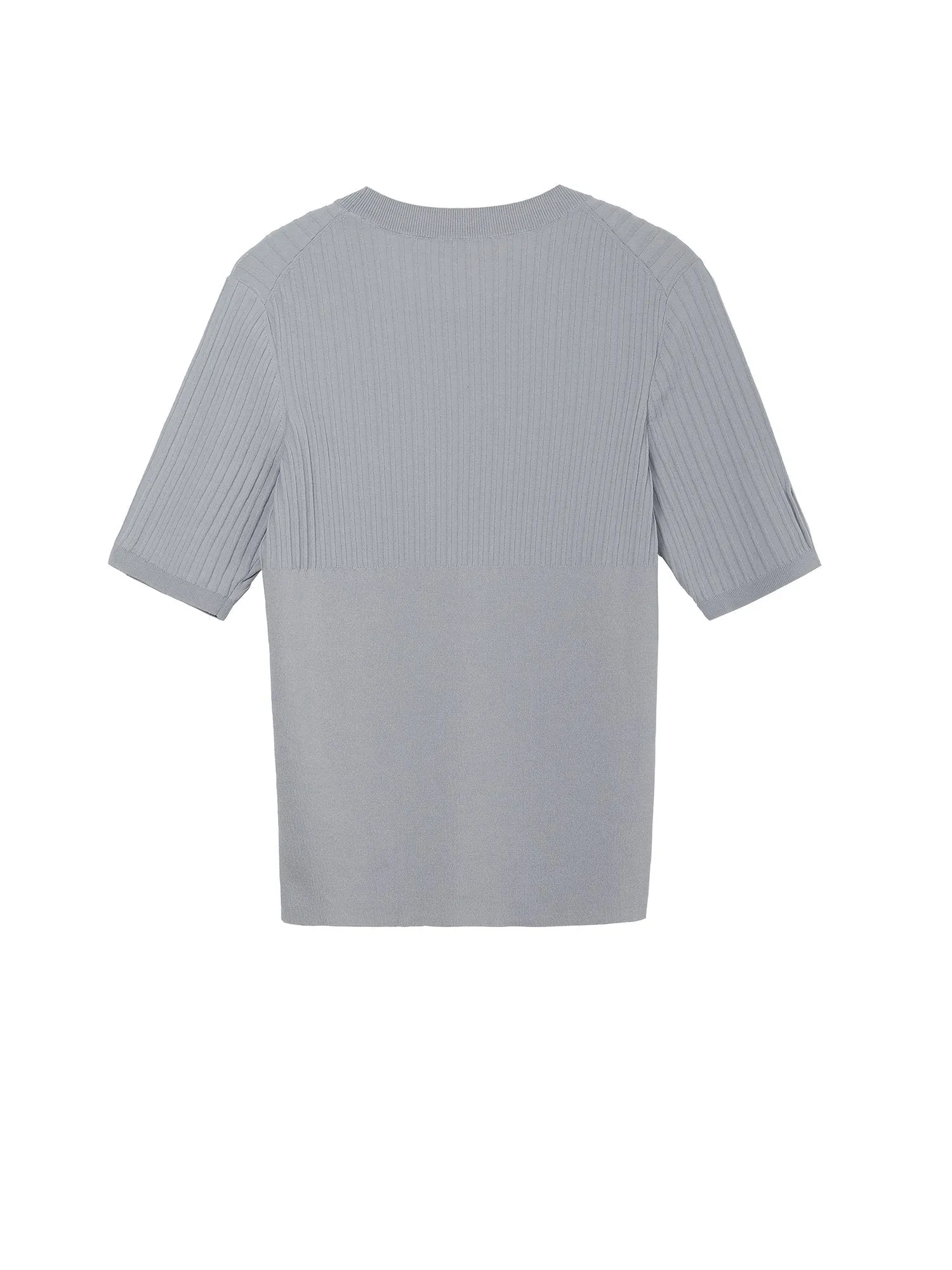 Women's Basic Plain Round Neck Short Sleeve Knit Cotton Summer Tops