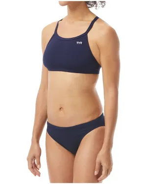 Women's Durafast One Solid Navy Diamondfit Workout Bikini