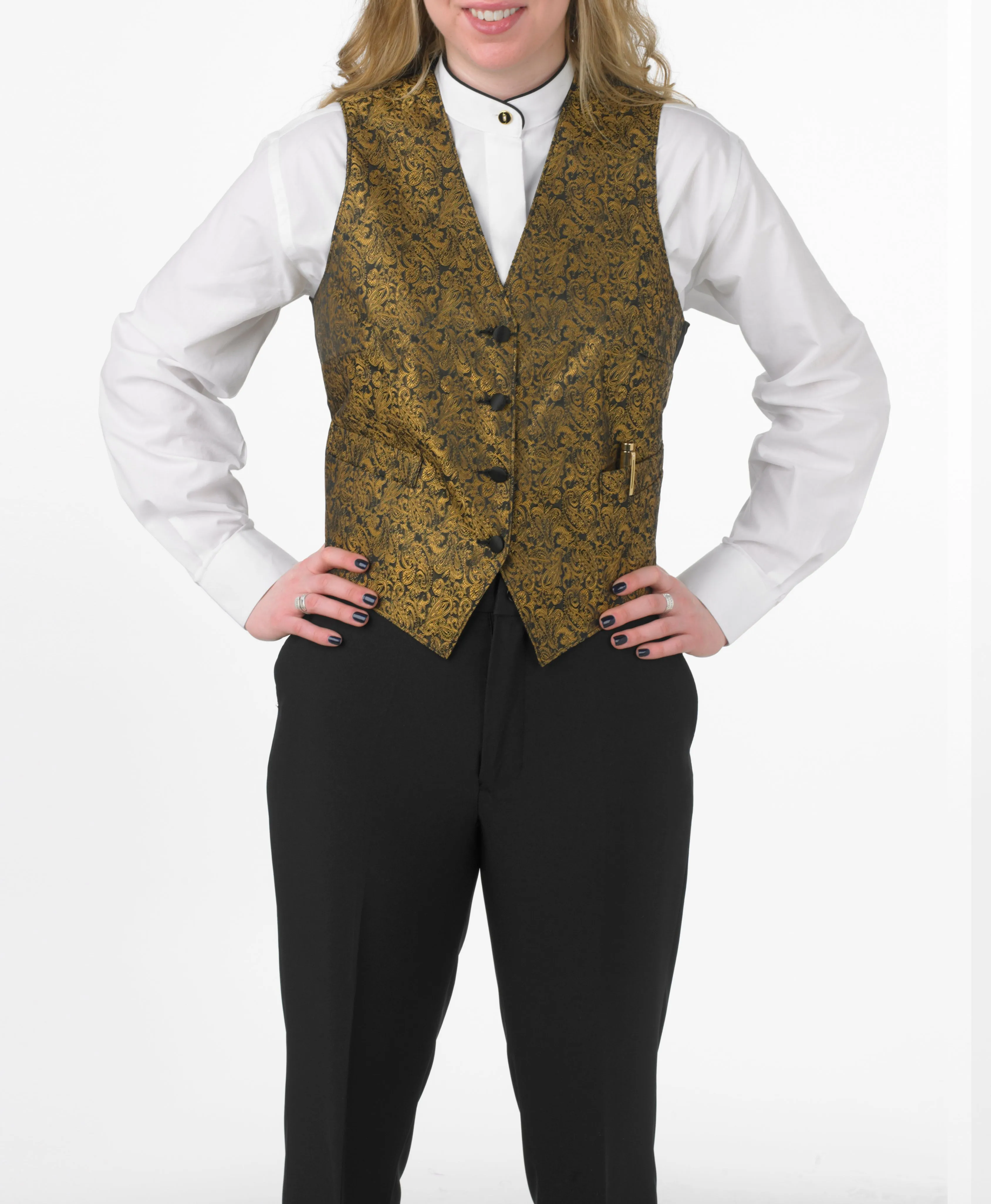 Women's Full Back Paisley Print Vest