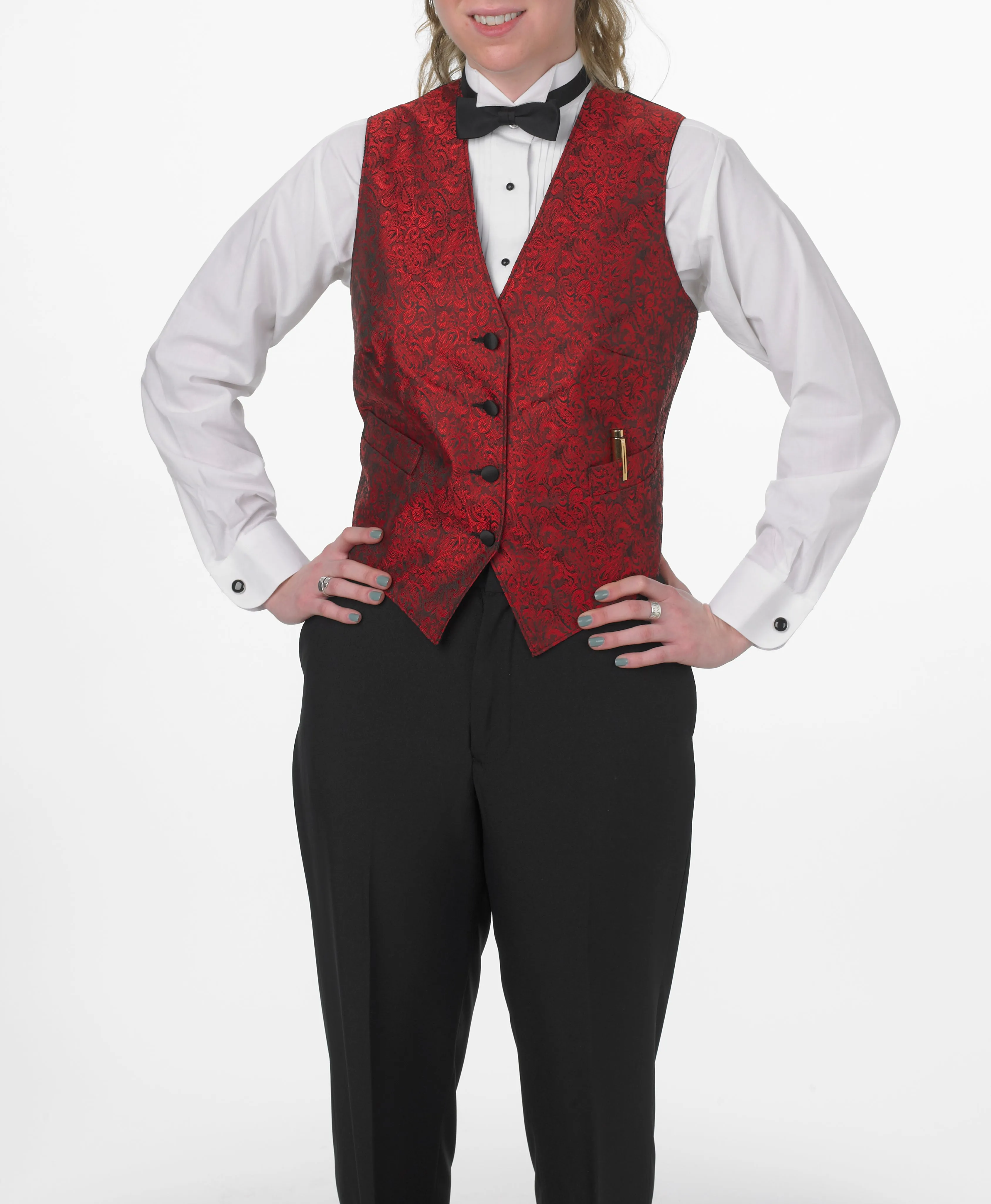 Women's Full Back Paisley Print Vest