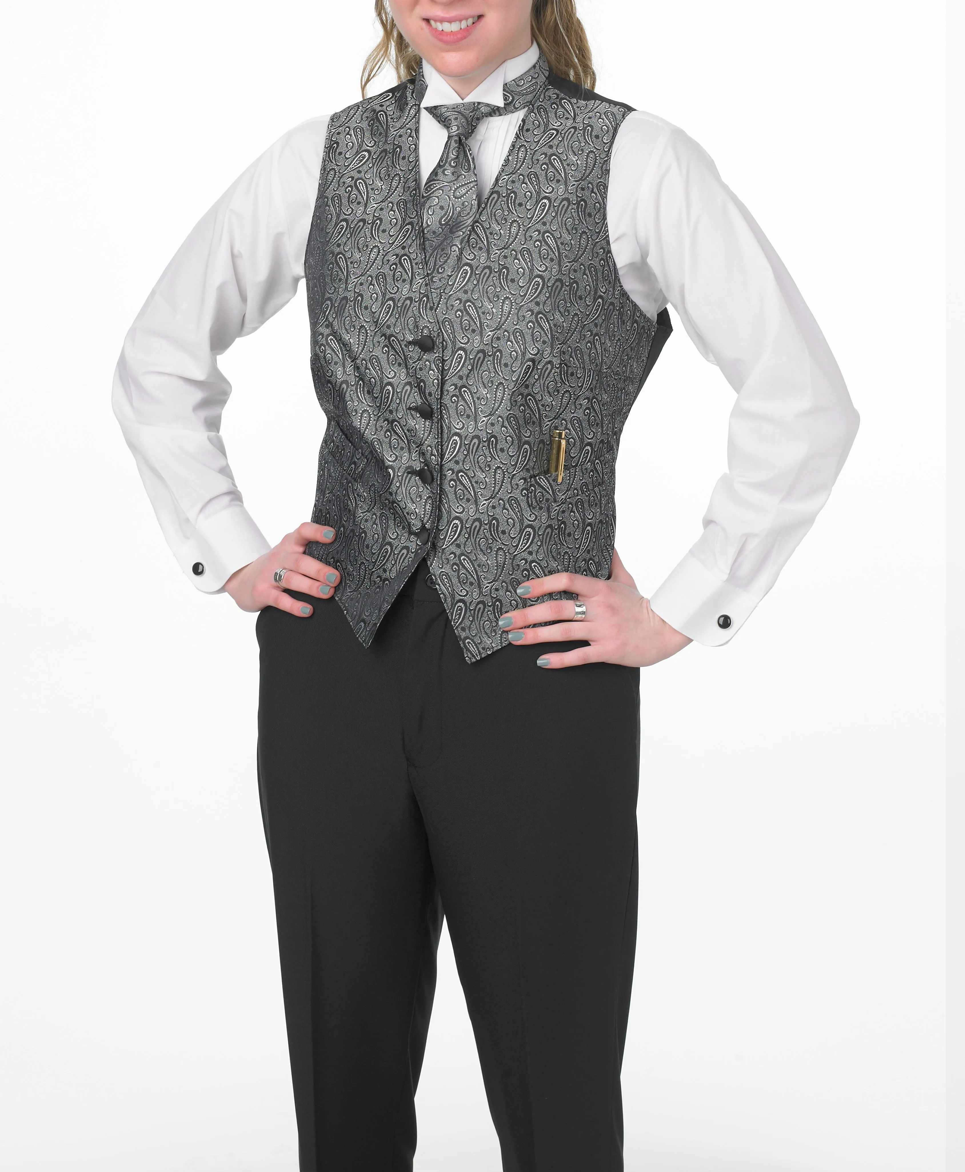Women's Full Back Paisley Print Vest