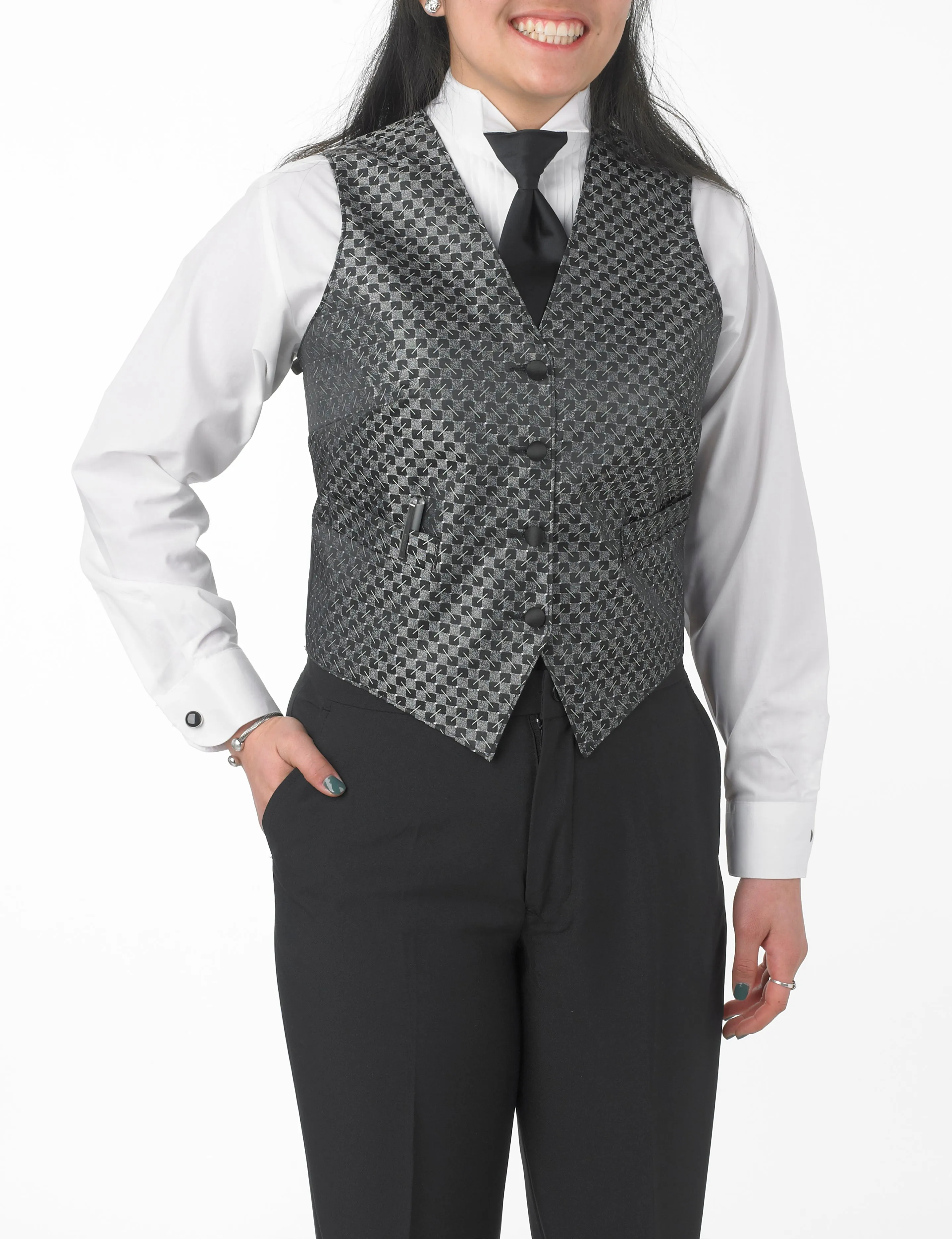 Women's Full Back Sticks and Stones Print Vest