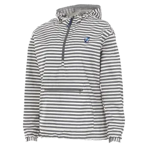 Women's Striped Windbreaker Lined Pullover - Anchor
