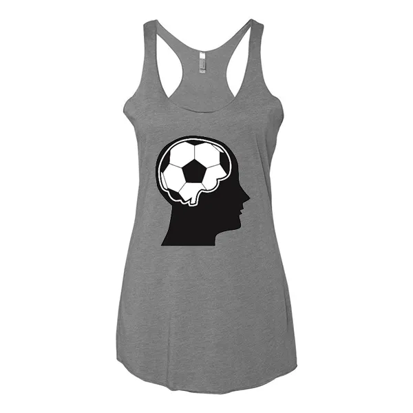Women's Tank Tops Soccer Ball Brain