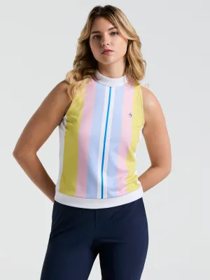 Women's Tennis Striped Ribbed Tank Top
