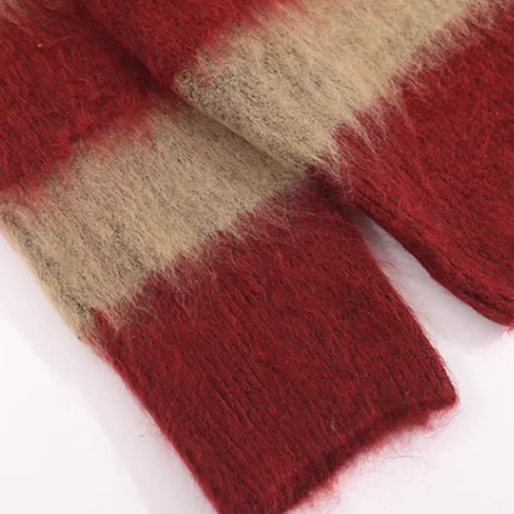 Women's Vintage Striped Mink Sweater