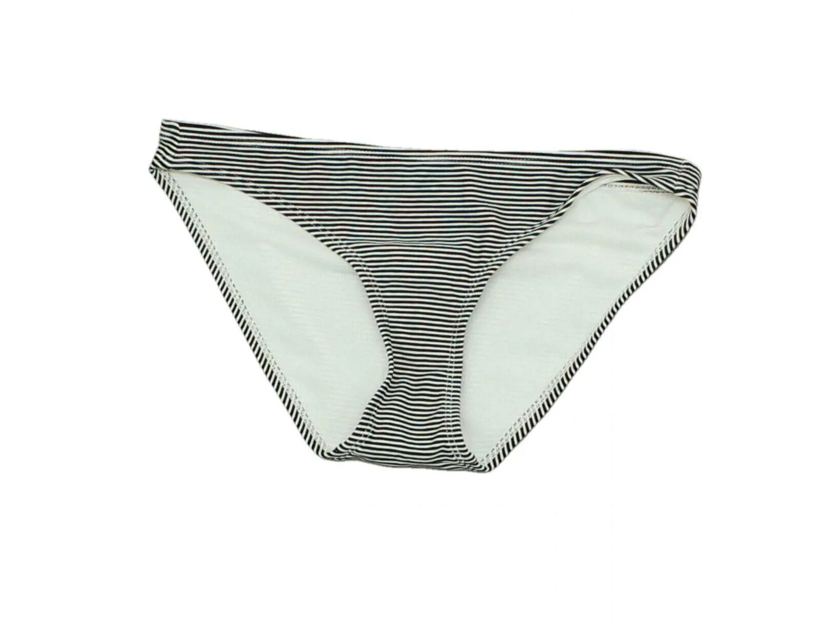 Xhilaration Women's Striped Bikini Swim Bottom Black / White XS