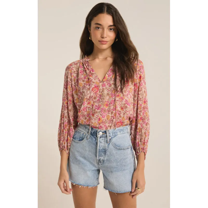 Z Supply Carine Lima Floral Top